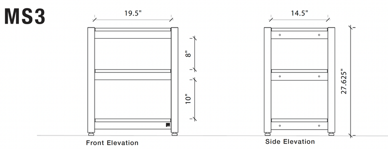 Box Furniture Co - Modular Series, Single Wide HiFi Rack